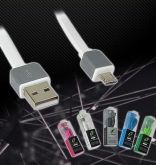 XC-KT-01 KIT C/ 20 CABO CAREGADOR USB FLAT P/ MICRO  USB (V8)